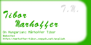 tibor marhoffer business card